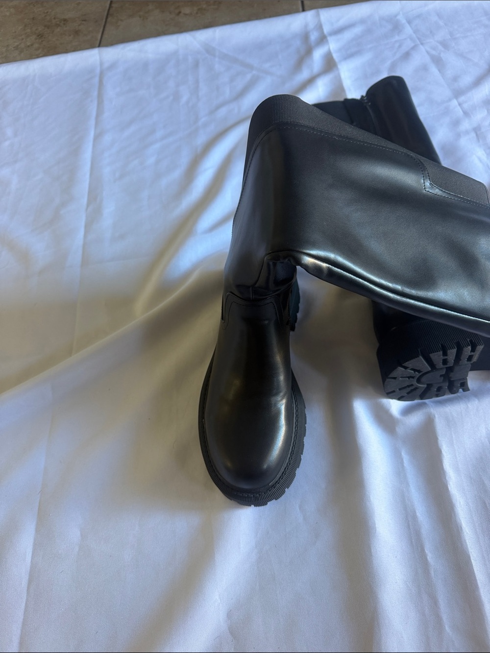 Ladies' Black Tall Side-Zip Riding Boot - Picture 8 of 8